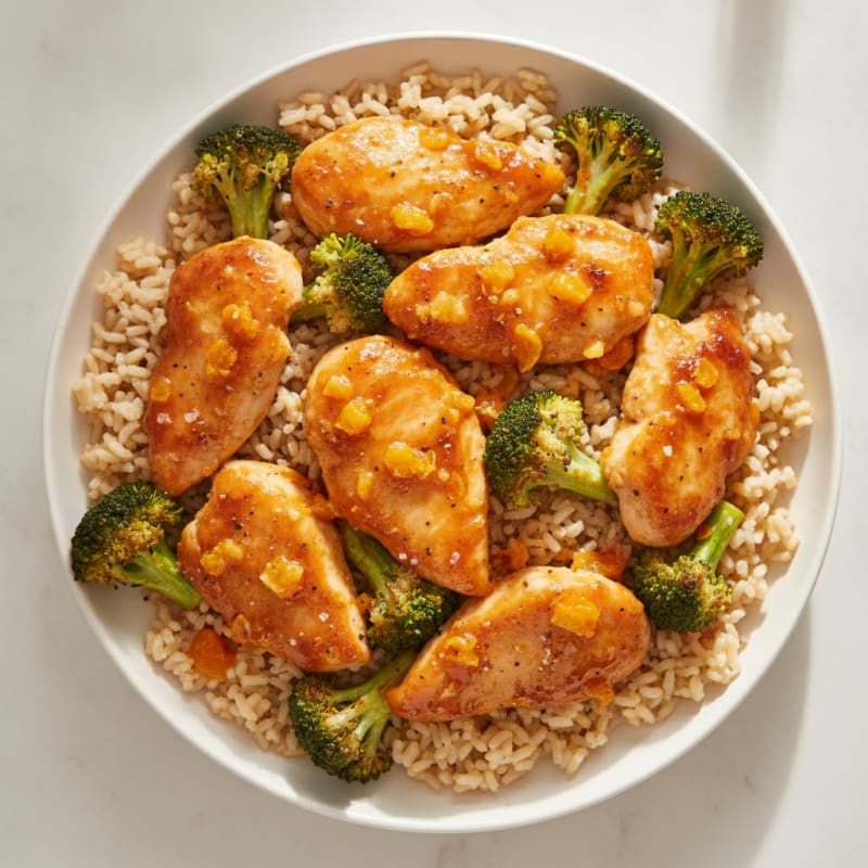 Baked Orange Chicken with Broccoli
