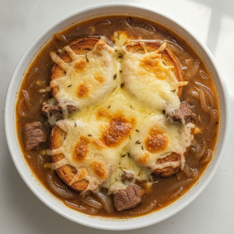 Classic French Onion Soup with Gruyere