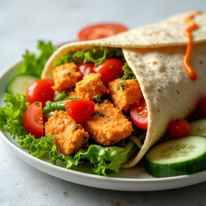 Crispy Buffalo Chicken Fresh Veggie Wrap