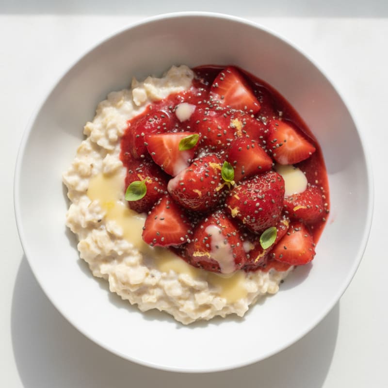 Strawberry Shortcake Overnight Oats