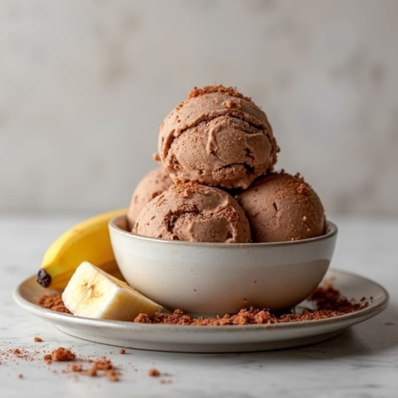 Protein-Packed Chocolate Almond Nice Cream