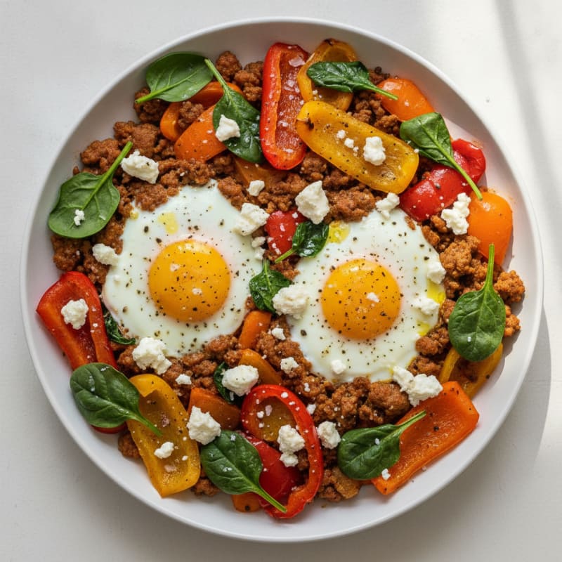 Baked Eggs with Roasted Vegetables