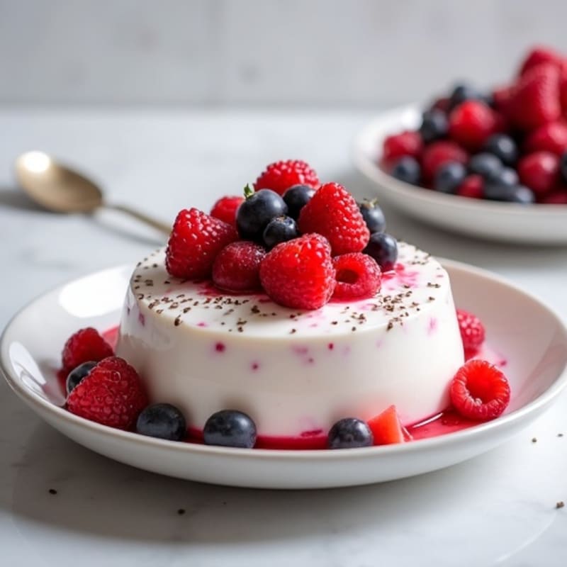 Silky Protein Greek Yogurt Mousse with Fresh Berries