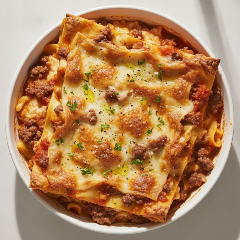 Classic Beef and Ricotta Lasagna Bake