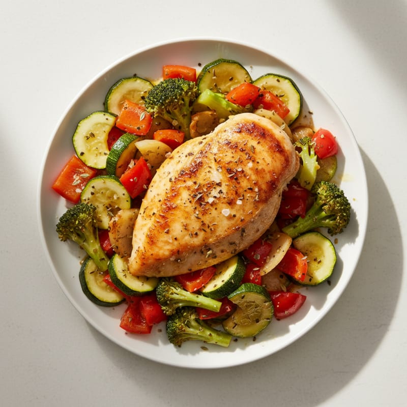 Garlic Herb Roasted Chicken with Vegetables