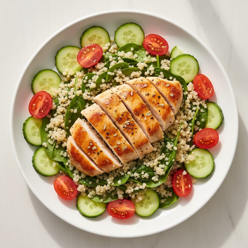 Zesty Lemon-Herb Chicken and Quinoa Bowl