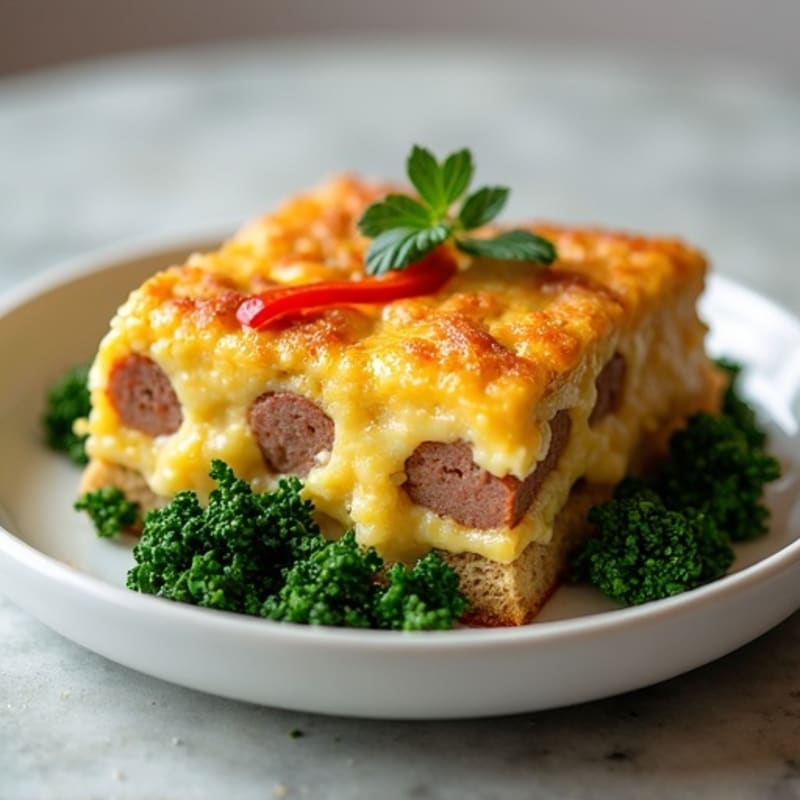 Savory Sausage and Kale Baked Strata
