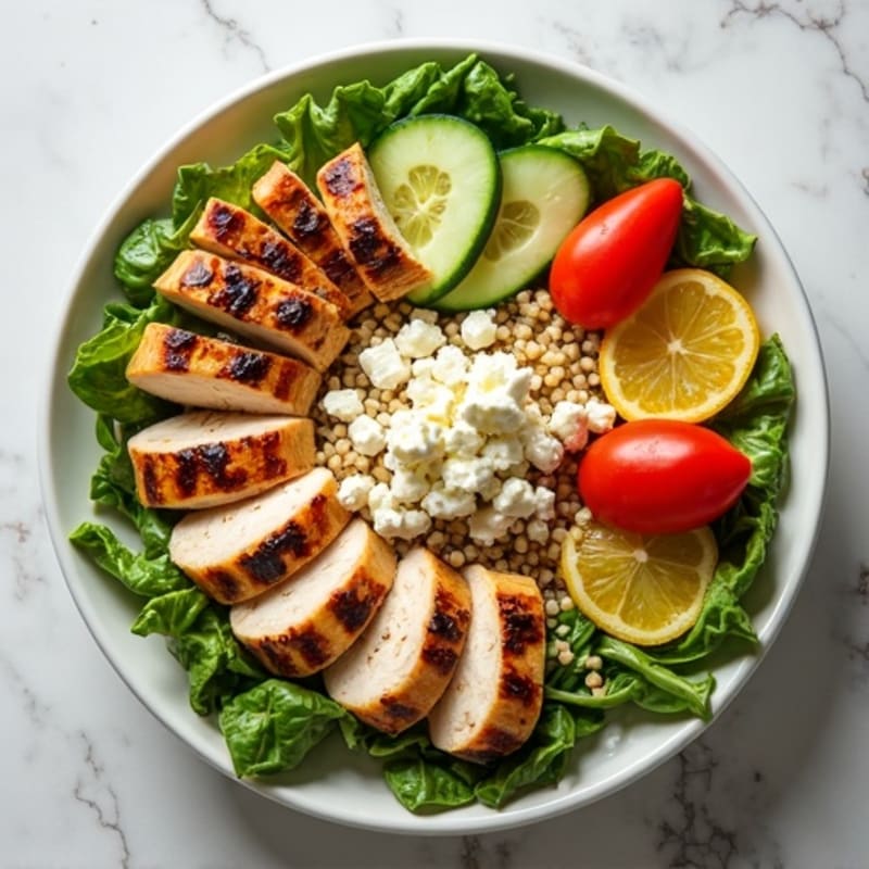Grilled Chicken and Quinoa Power Bowl with Feta
