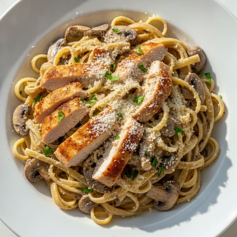 Truffle Mushroom Tagliatelle with Parmesan