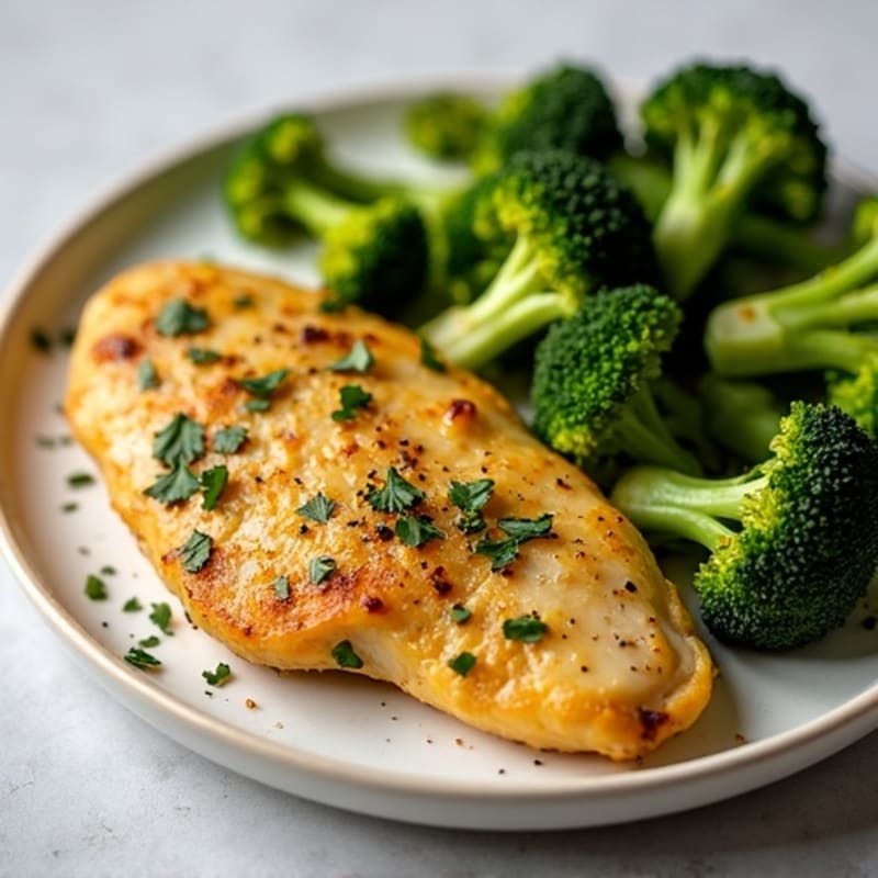 Sheet Pan Lemon Herb Chicken with Roasted Crispy Broccoli