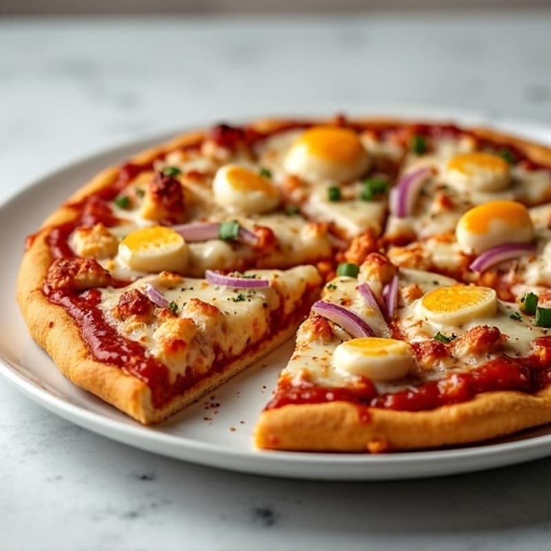 High-Protein Crispy BBQ Chicken Pizza