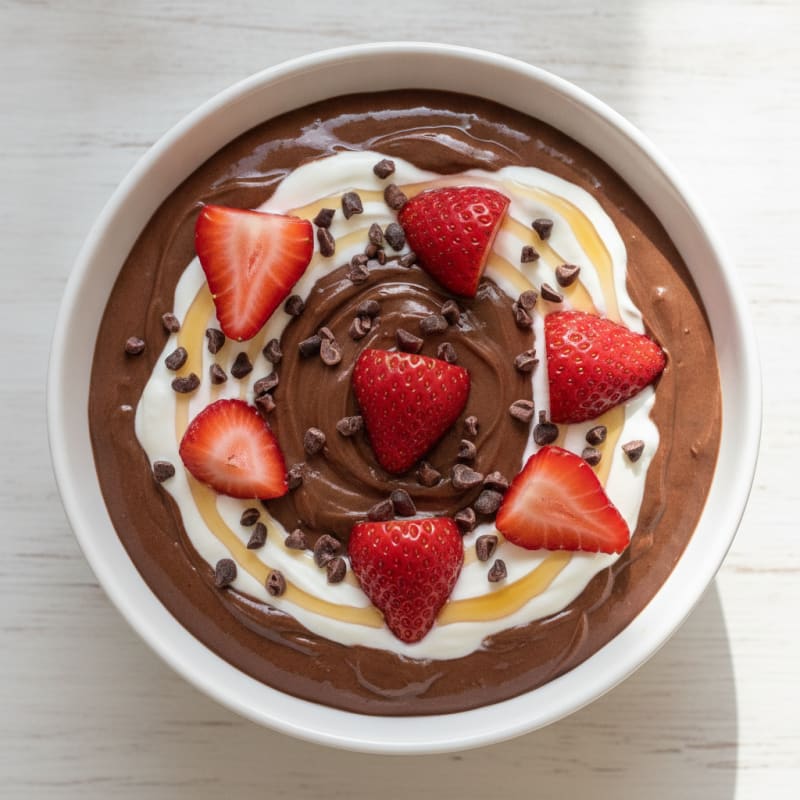 Silky Chocolate Protein Pudding with Greek Yogurt