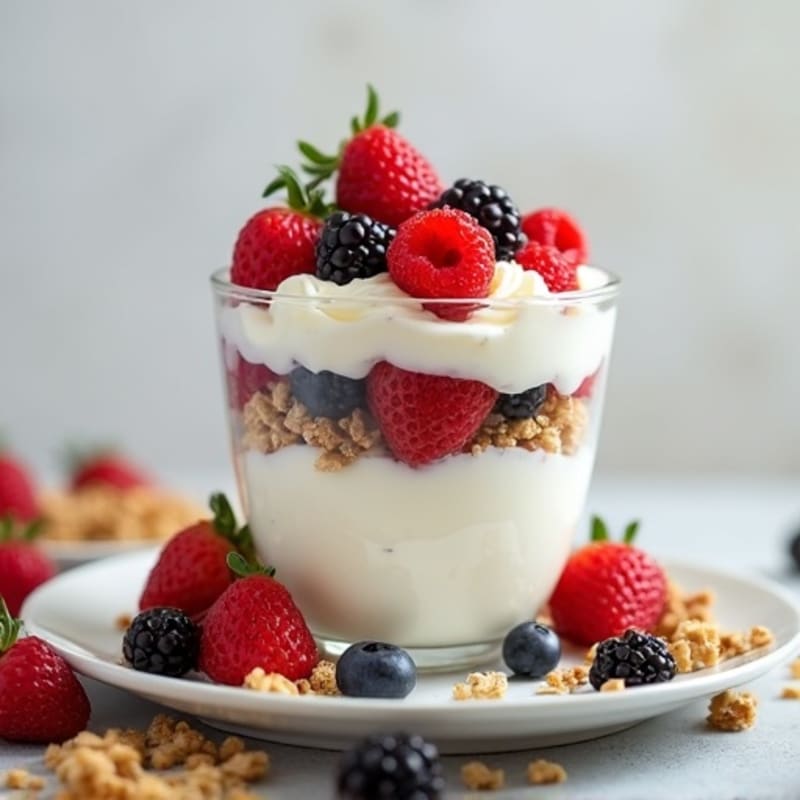 Creamy Greek Yogurt Protein Parfait with Mixed Berries