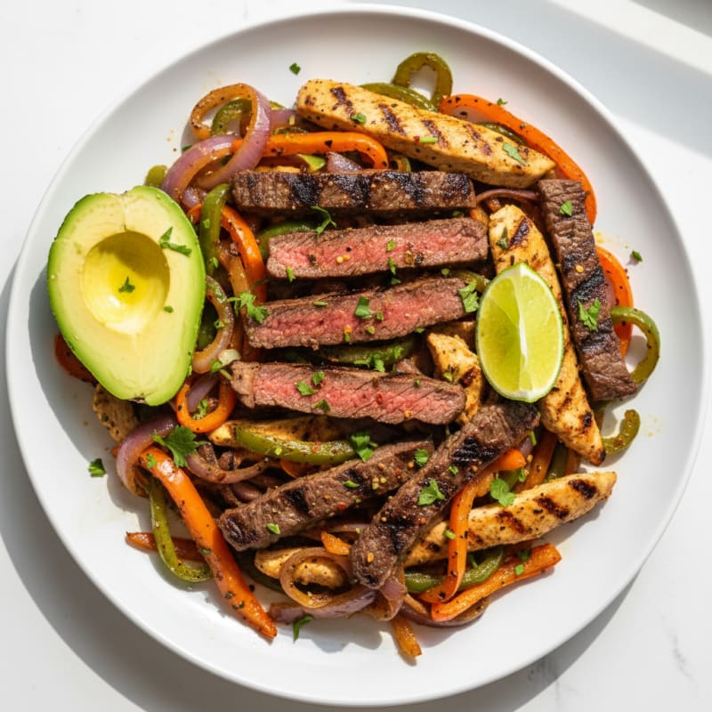 Grilled Steak and Chicken Fajita Platter