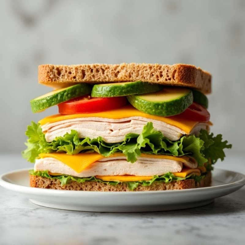 Stacked Turkey Club with Fresh Avocado