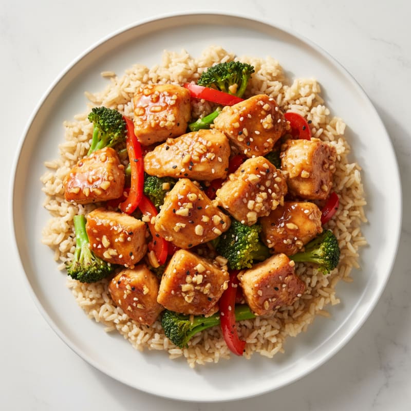 Crispy Honey-Garlic Chicken Stir-Fry