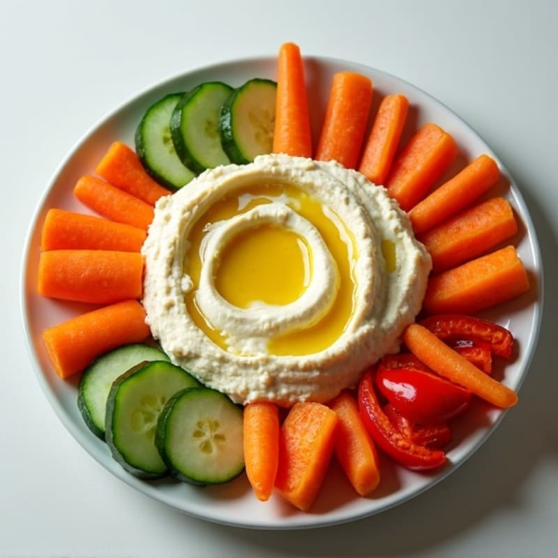 Creamy Hummus with Crisp Fresh Vegetables