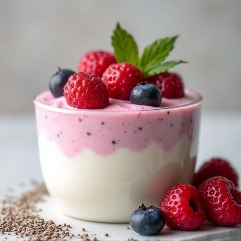 Silky Greek Yogurt Protein Mousse with Berries