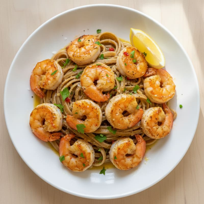 Garlic Butter Shrimp Scampi with Linguine
