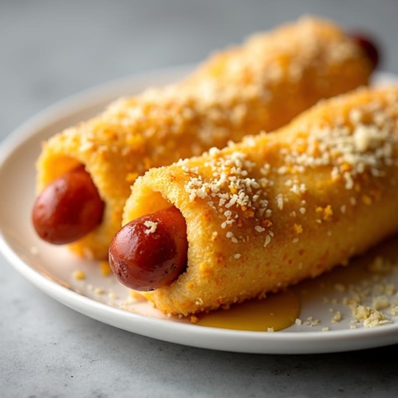 Crispy Baked Turkey Dogs with Golden Cornmeal Crust