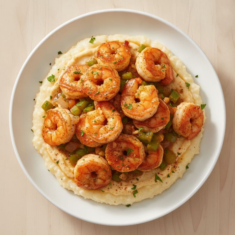 Cajun Shrimp with Creamy Grits