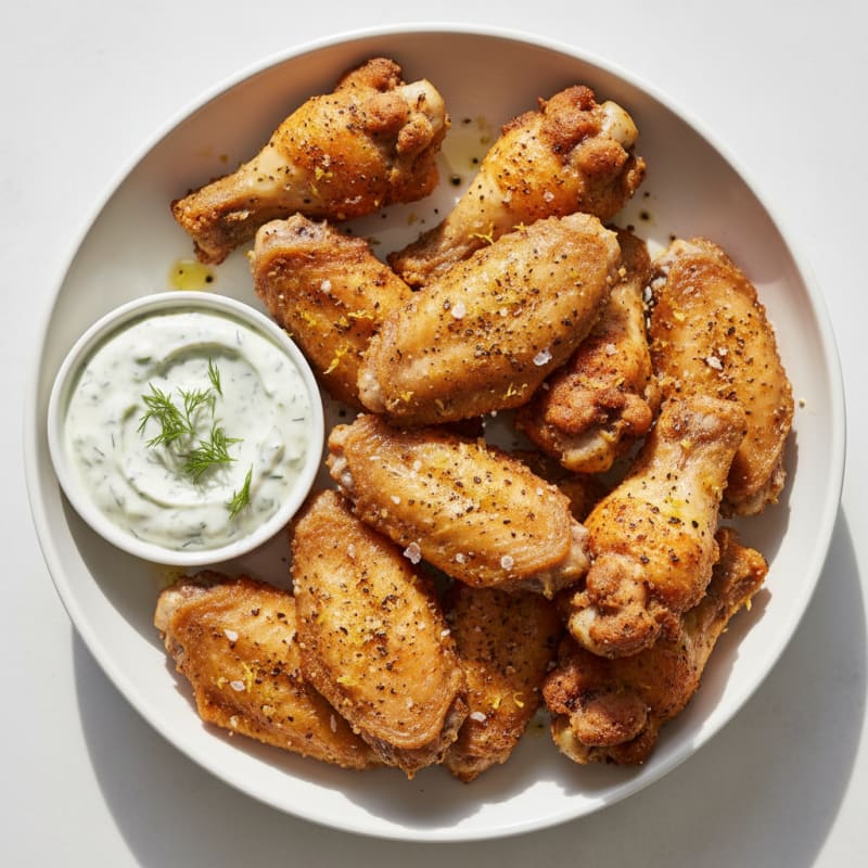 Crispy Lemon Pepper Chicken Wings