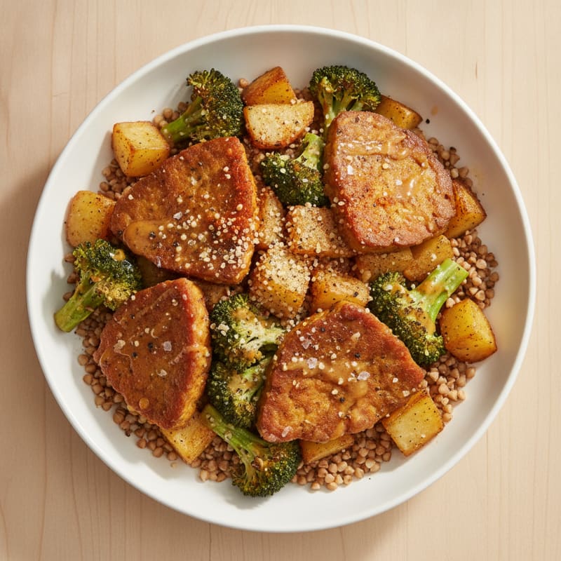 Roasted Tempeh and Broccoli Power Bowl