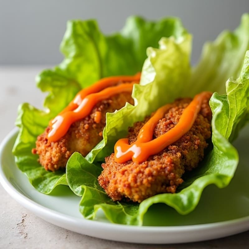 Crispy Buffalo Chicken Lettuce Wraps