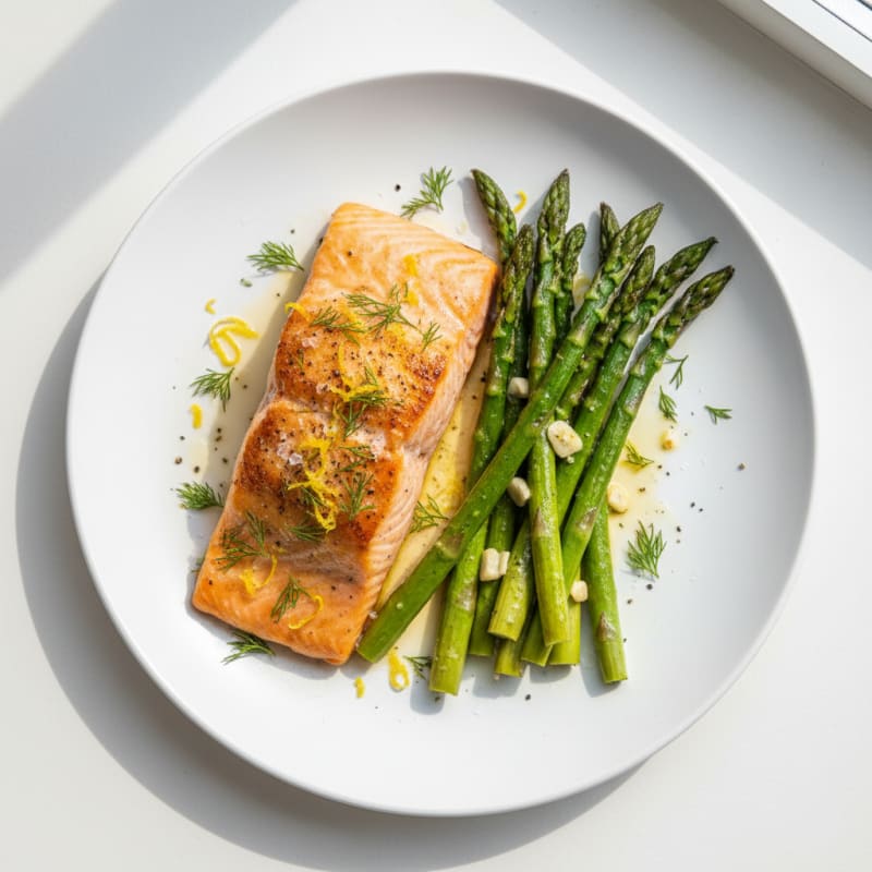 Lemon-Dill Baked Salmon with Asparagus