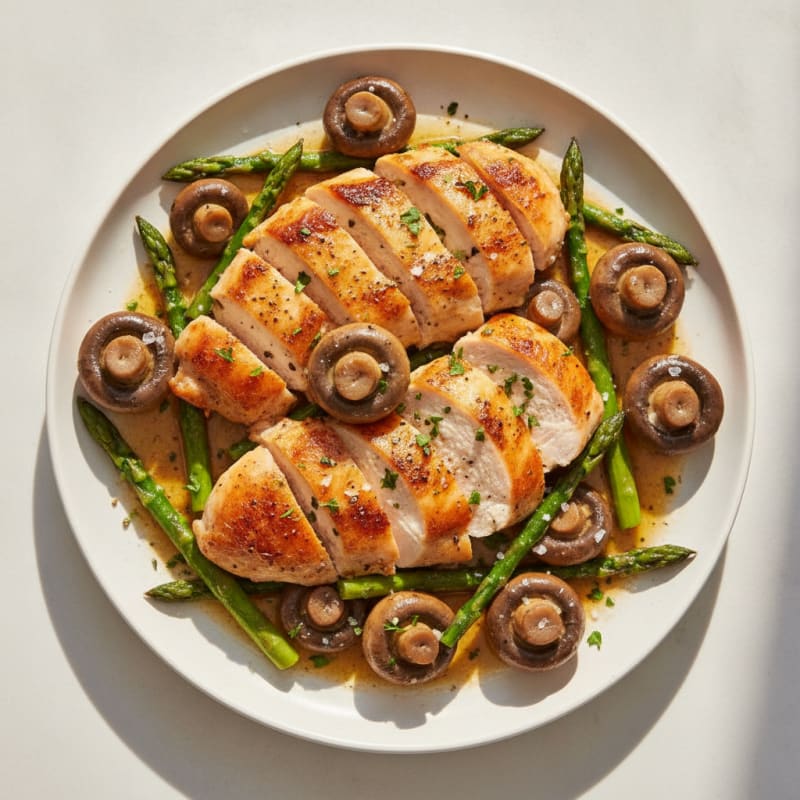 Garlic Butter Roasted Mushrooms with Herbs