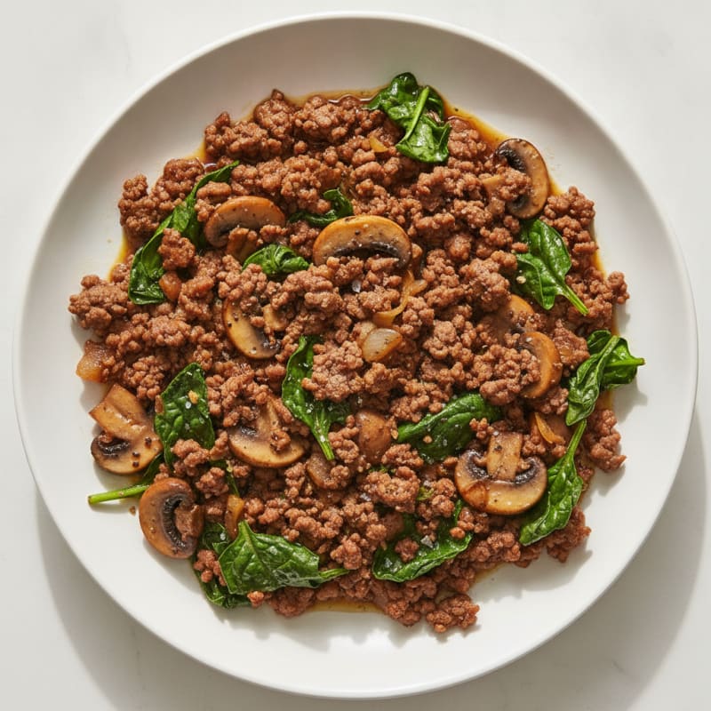 Savory Ground Beef and Mushroom Skillet