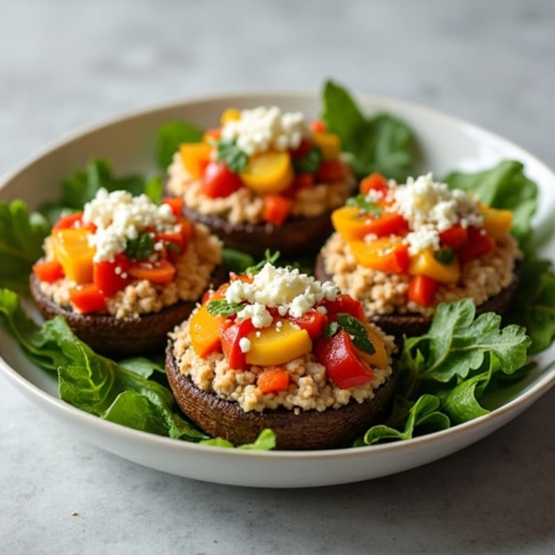 Stuffed Portobello Mushrooms with Lean Turkey and Veggies