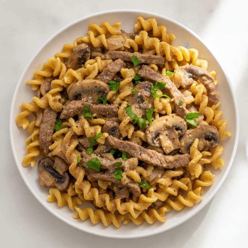 Beef Stroganoff with Egg Noodles