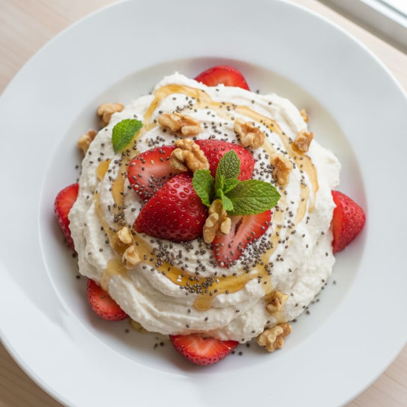 Silky Greek Yogurt Protein Mousse with Berries