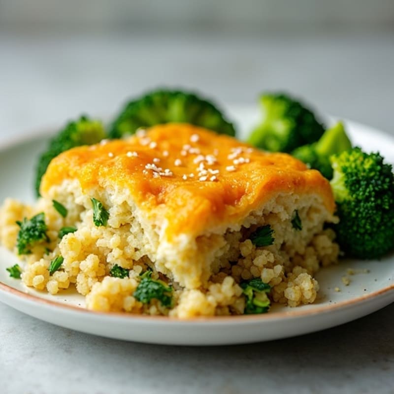 Protein-Packed Quinoa Chicken Broccoli Casserole