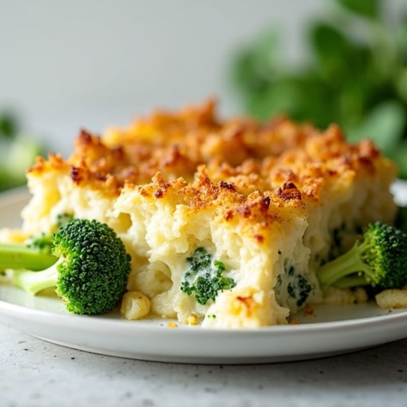 Creamy Chicken and Broccoli Bake with Crispy Potato Topping