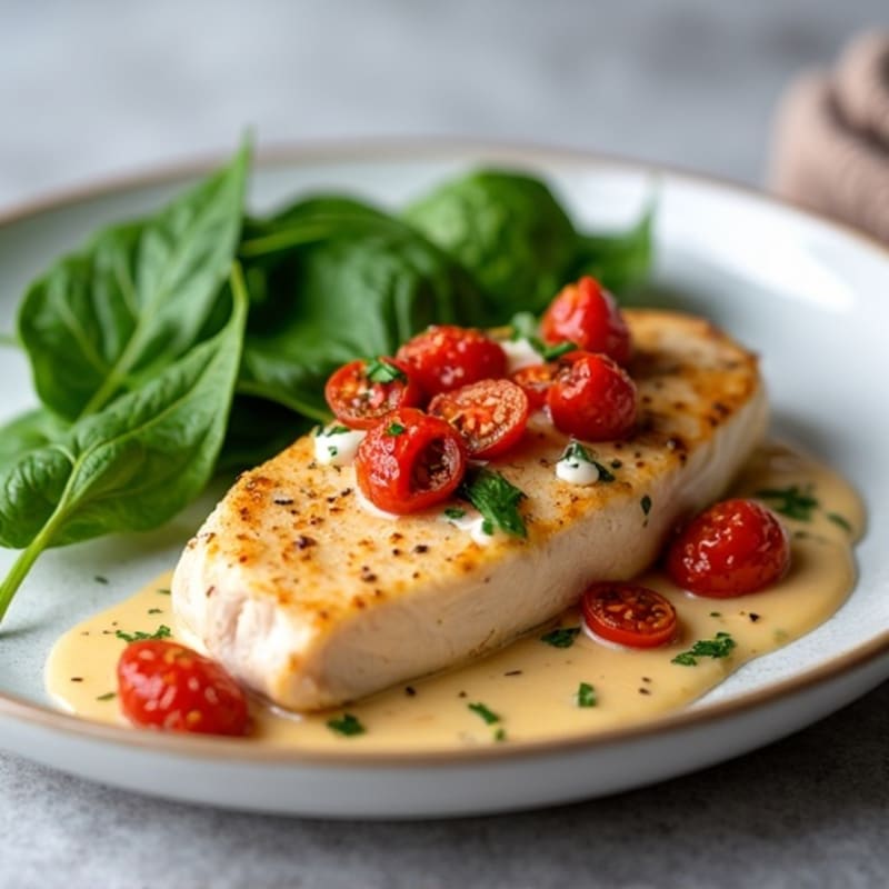 Creamy Sun-Dried Tomato Chicken with Fresh Spinach