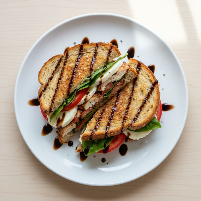 Grilled Caprese Sandwich with Balsamic Glaze
