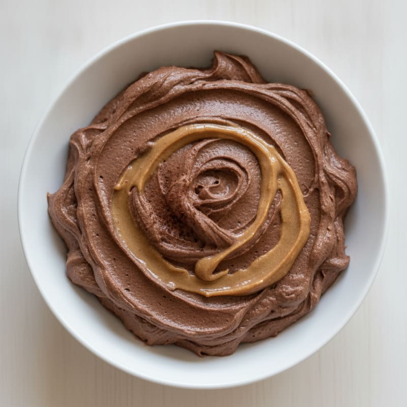 Silky Chocolate Protein Pudding with Almond Butter Swirl