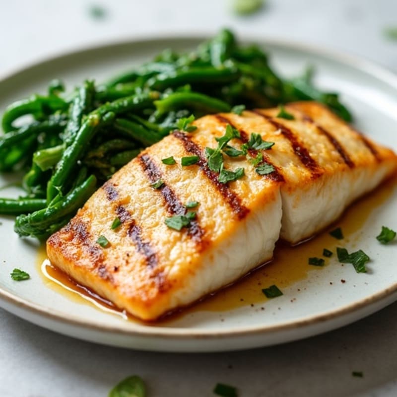 Herb-Spiced Grilled Fish with Cassava Greens
