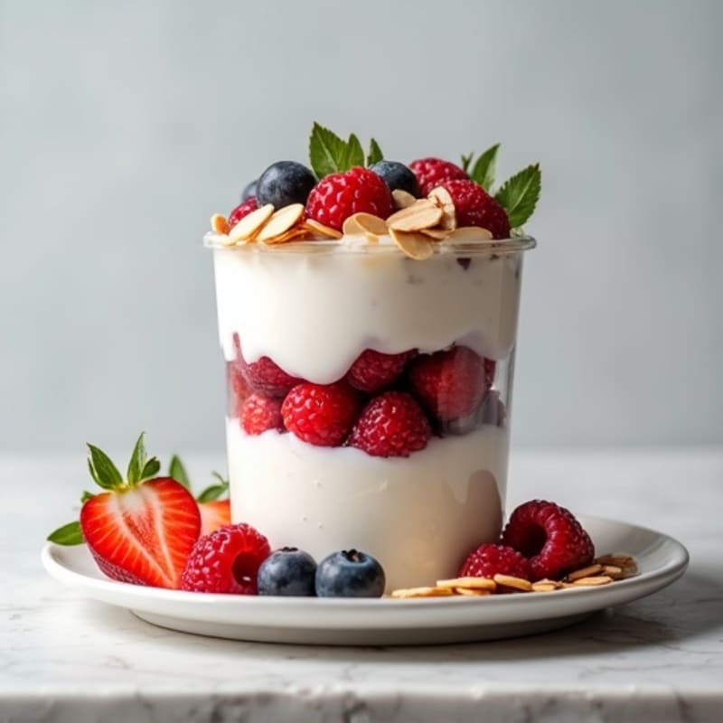 Silky Greek Yogurt Protein Parfait with Berries