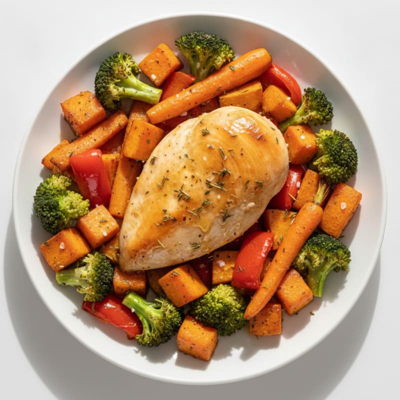 Herb-Roasted Chicken with Roasted Vegetables