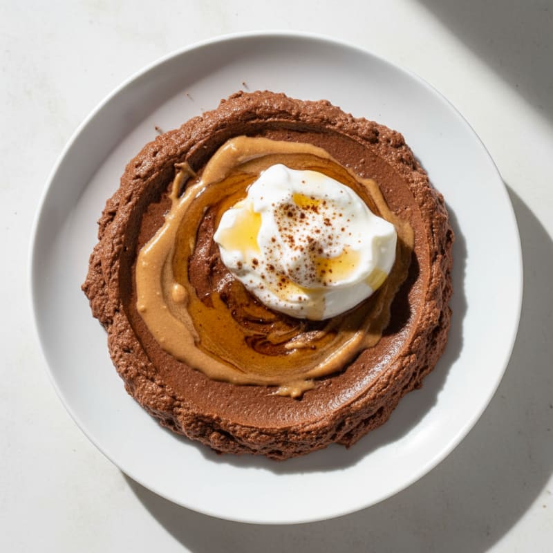 Silky Chocolate Protein Pudding with Almond Butter Swirl