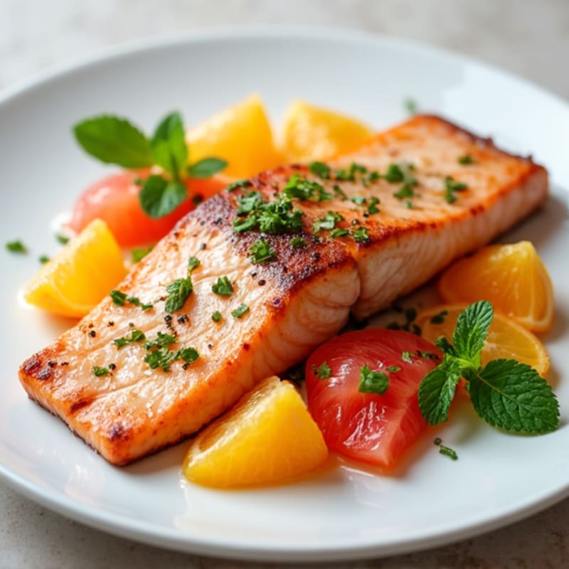 Baked Salmon with Citrus Fruit Salad