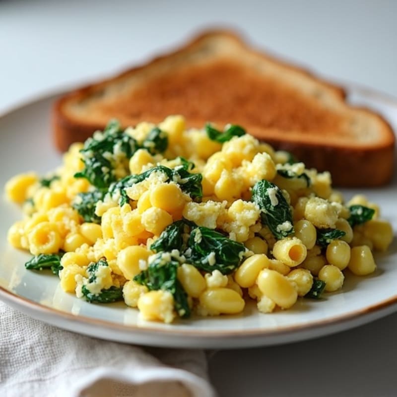 Egg White Scramble with Spinach and Cottage Cheese