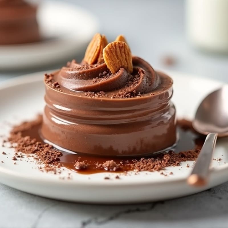Silky Chocolate Protein Pudding with Almond Butter