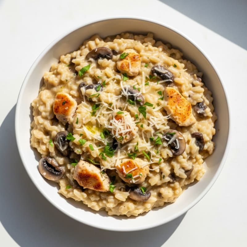 Creamy Parmesan Mushroom Risotto