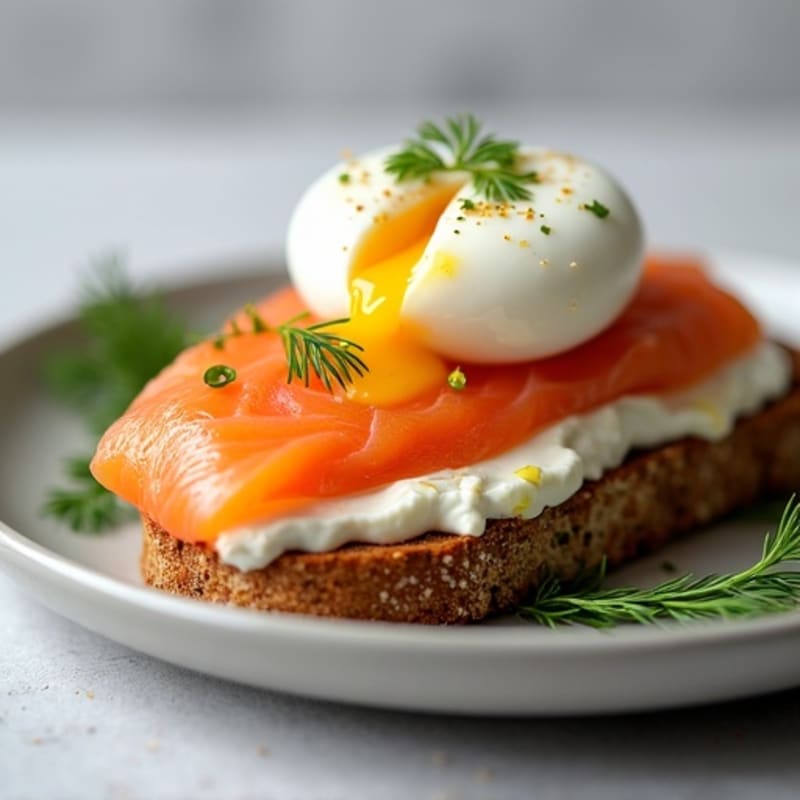 Open-Face Smoked Salmon with Herb-Whipped Cream Cheese