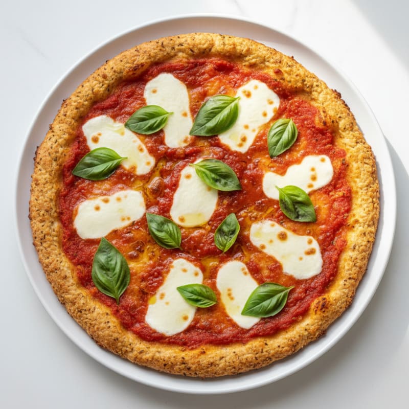 Crispy Golden Margherita Pizza