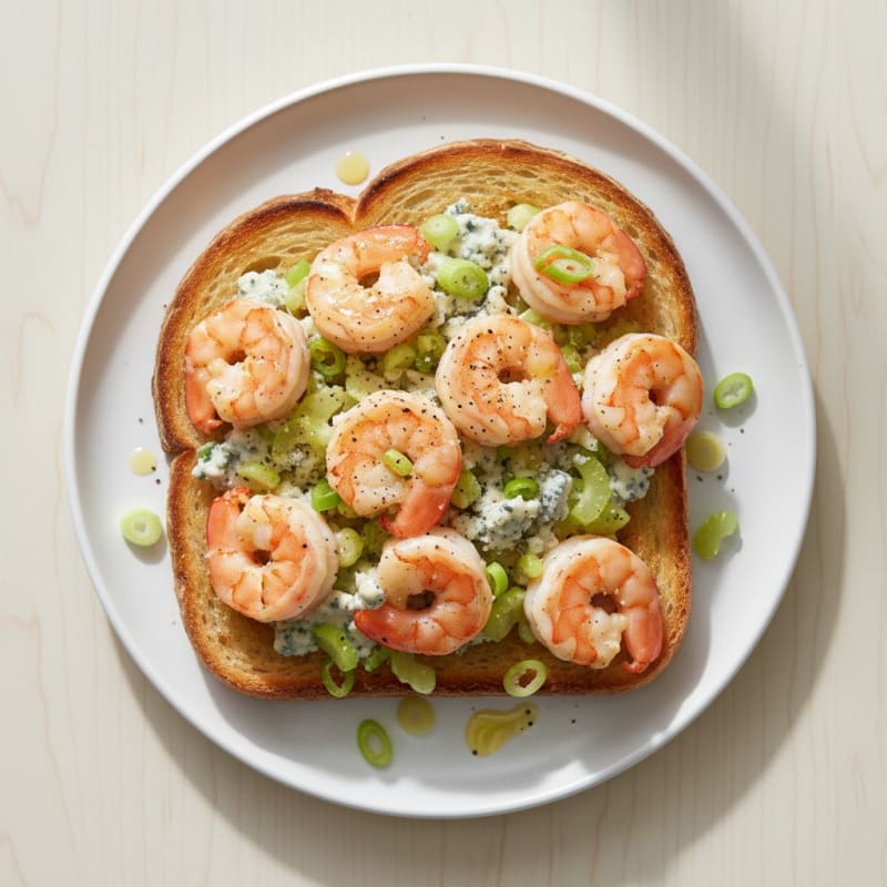 Blue Cheese Shrimp Toasts